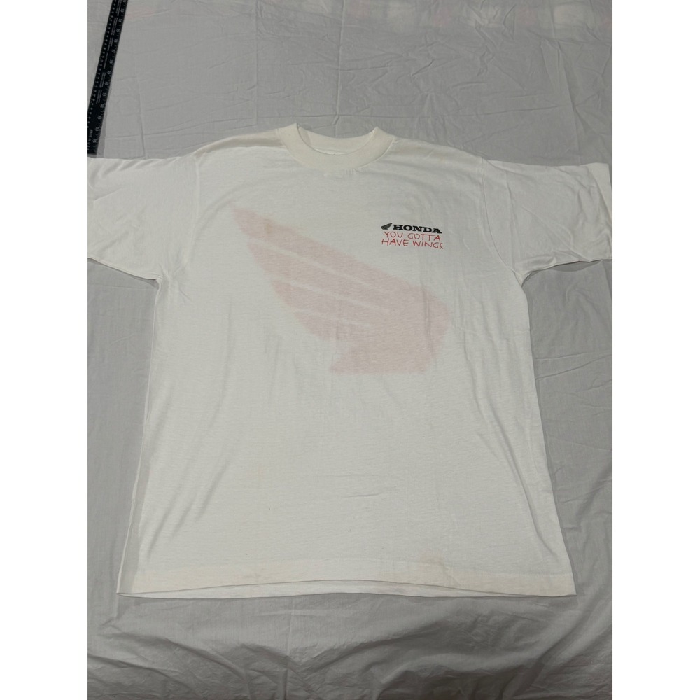 Vintage Honda "You Gotta Have Wings" T- A1 Tag Single Stch Sz L Made in Lebanon
